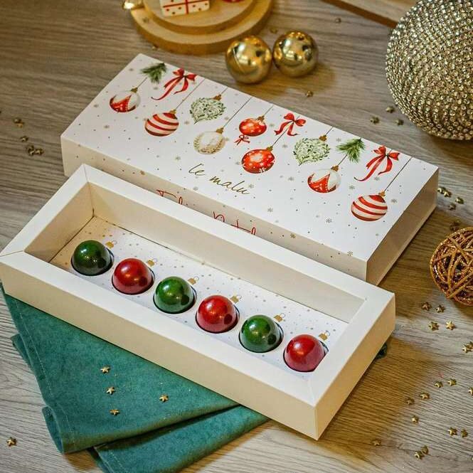 Caixa Bolas de Natal Gourmet