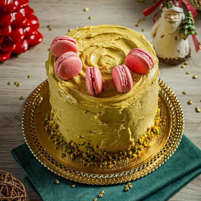 Bolo Pistache & Framboesa Gourmet